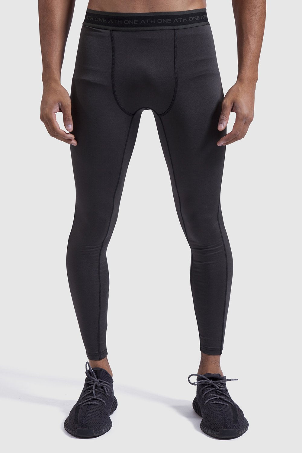 Khaki sports leggings for men