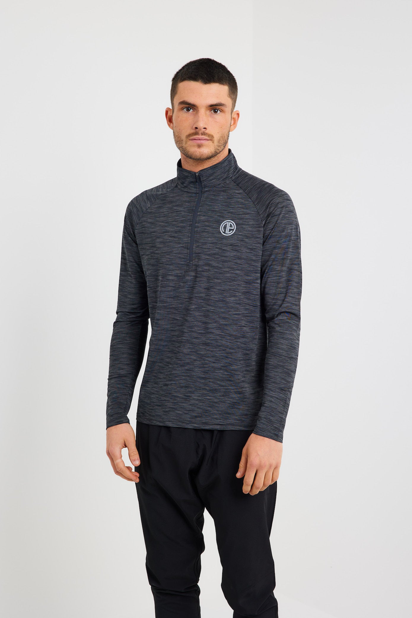 React 1/4 Zip - Black/Grey