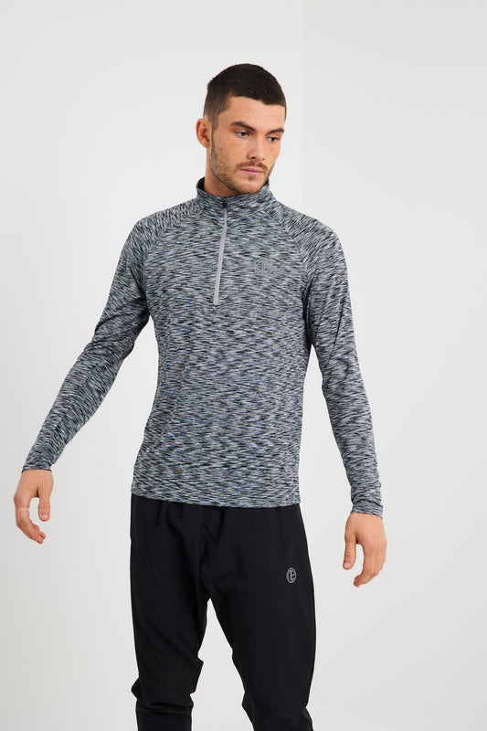 React 1/4 Zip - Grey/Black