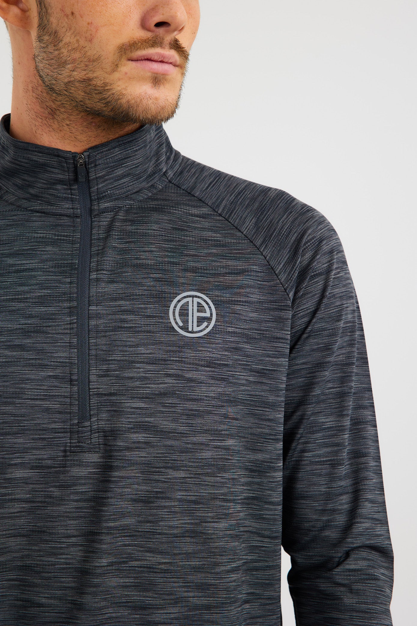 React 1/4 Zip - Black/Grey
