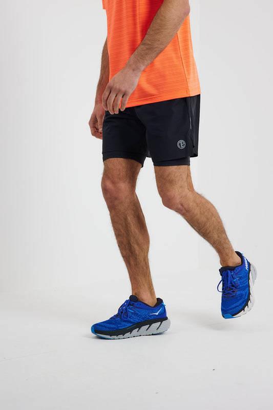 Strike 2 in 1 Running Shorts - Black