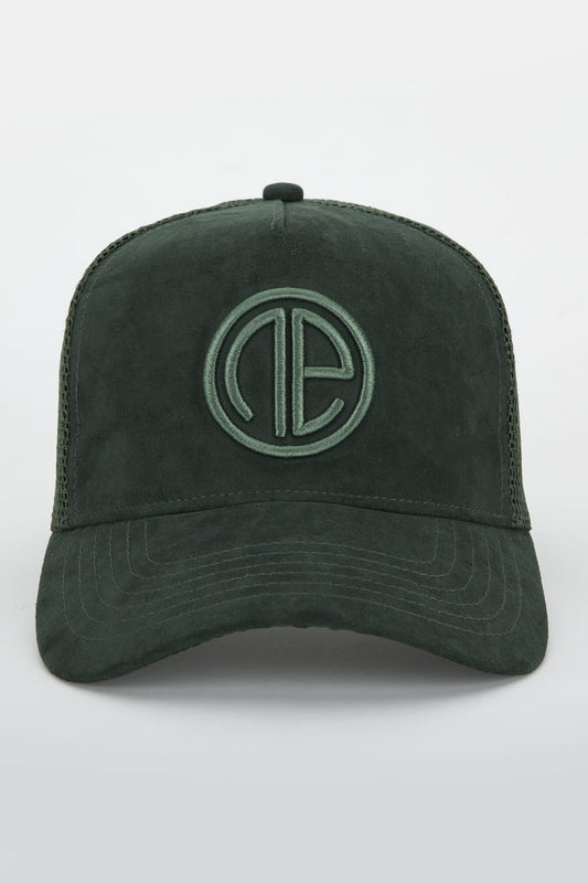 Suede Trucker Cap - Green