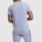 Back shot of One Athletic Iverson II grey training top & shorts