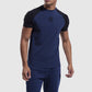 Mens navy gym t-shirt & matching shorts