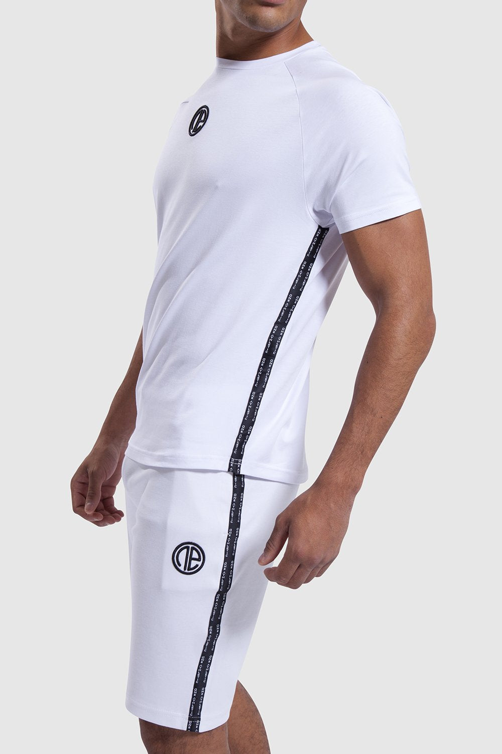 Side profile of Iverson mens gym t-shirt