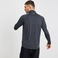 React 1/4 Zip - Black/Grey