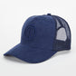 Suede Trucker Cap - Navy