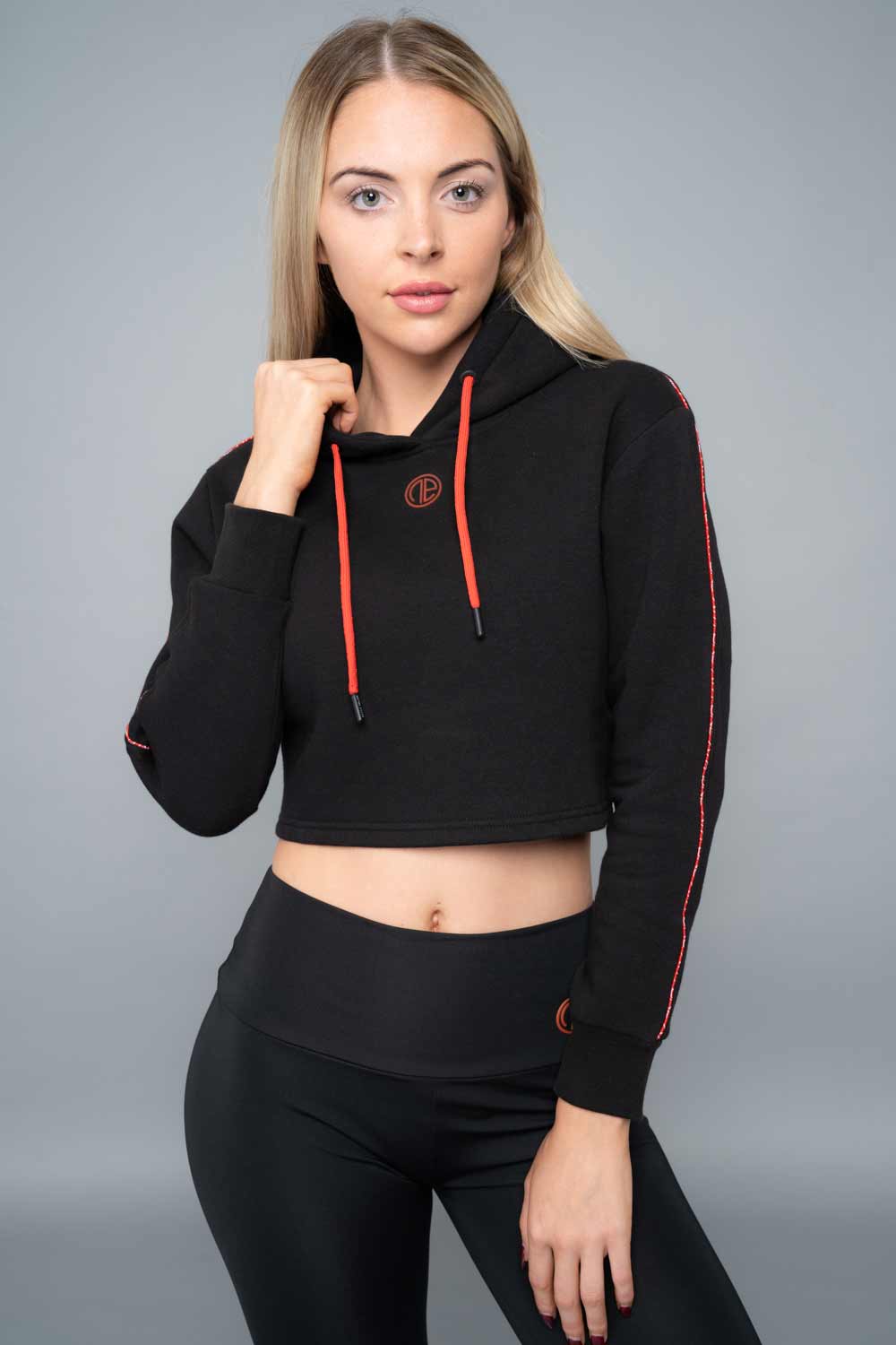 Payton Cropped Hoodie - Black